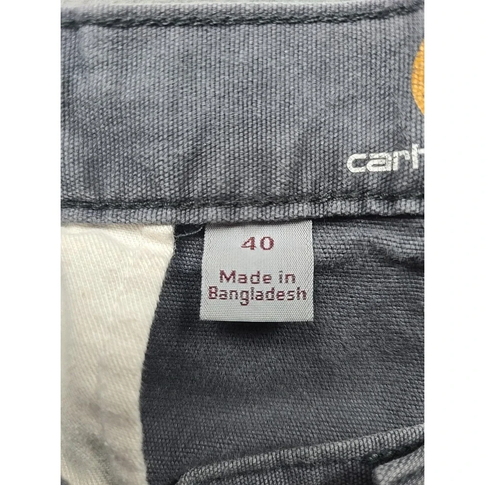 Carhartt Men's 40 Relaxed Fit Carpenter Shorts Gray Used Condition SEE ITEM INFO